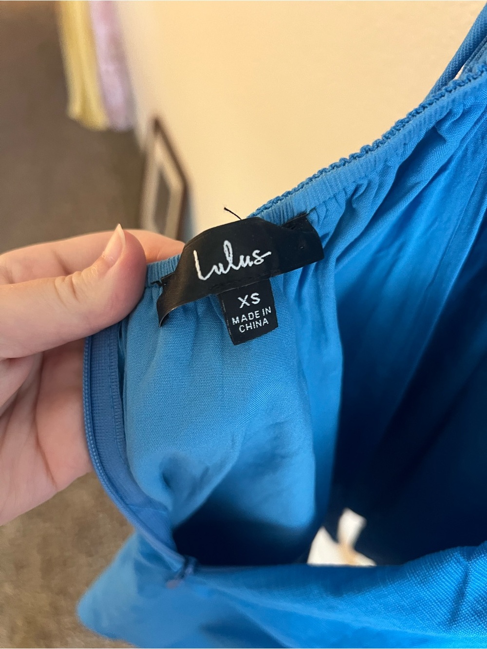 Lulu's Bright Blue Sweetheart Puff-Sleeve Mini Dress - Picture 3 of 5